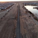 railroad tracks to horizon